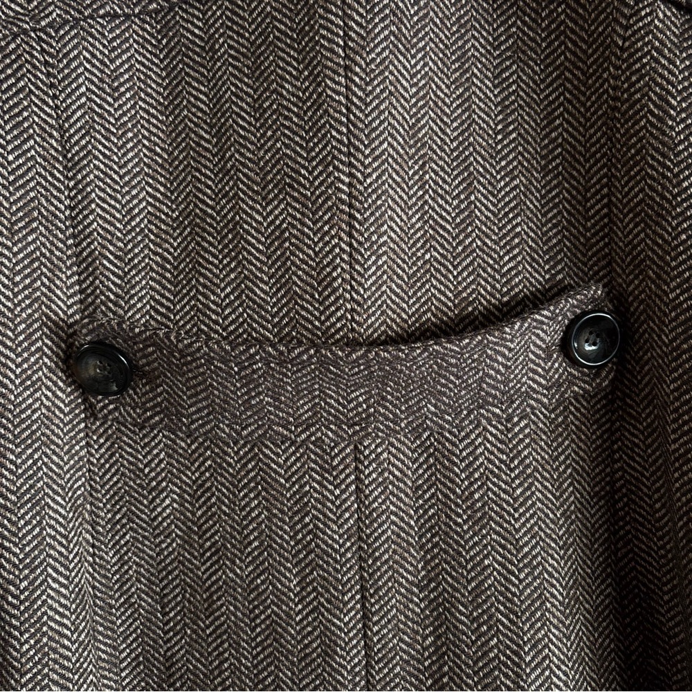 Jones New York Herringbone Brown Trench Coat - Picture 6 of 8